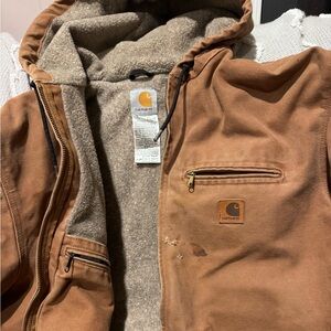 Carharrt Duck Sherpa-Lined Jacket Brown XL